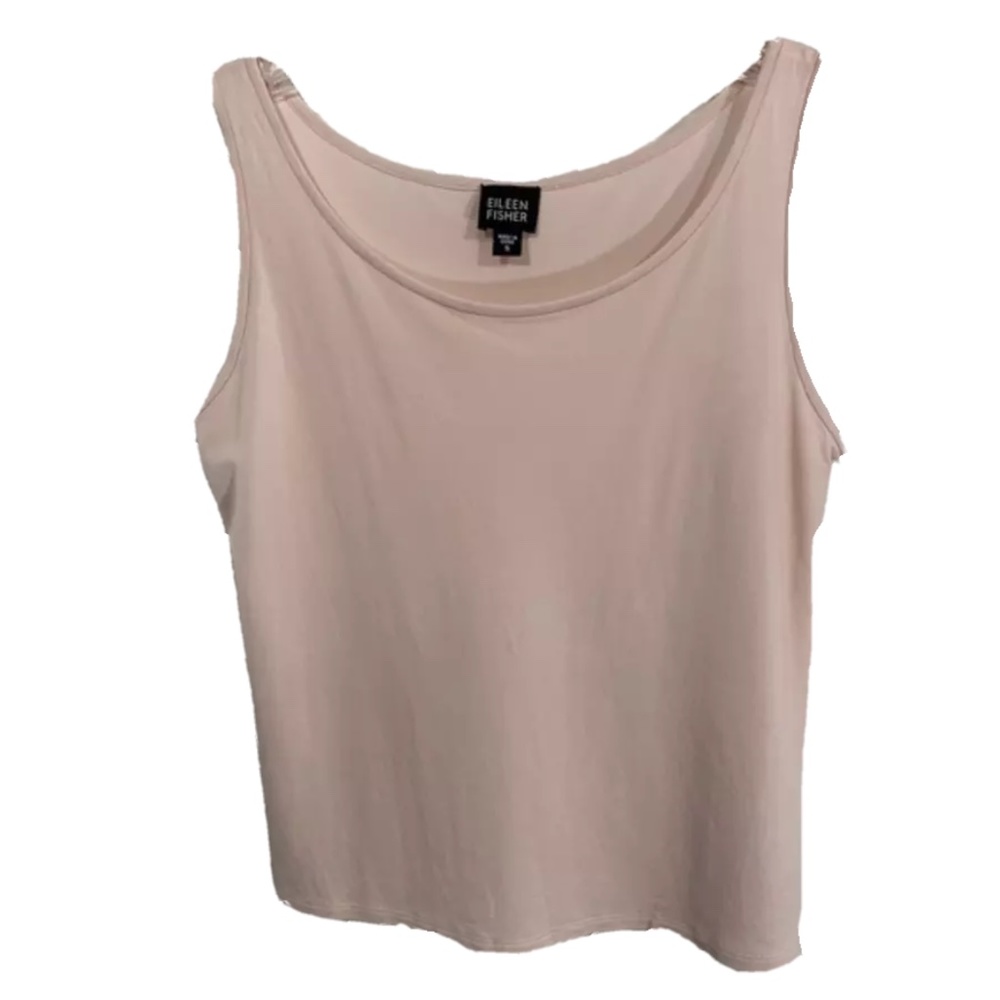 Eileen Fisher Pink Scoop Neck Tank Pink Small